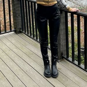 Black leather pants
